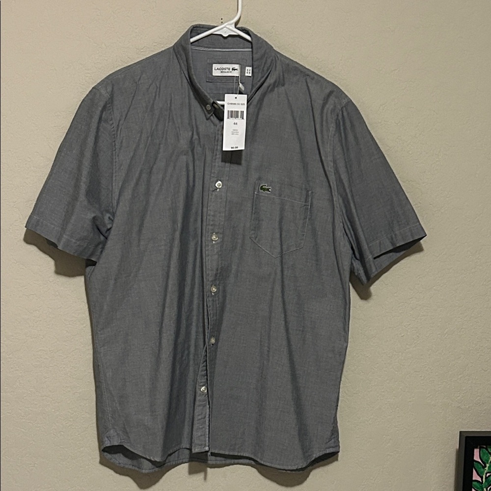 Lacoste Men's Charcoal Button Down Shirt